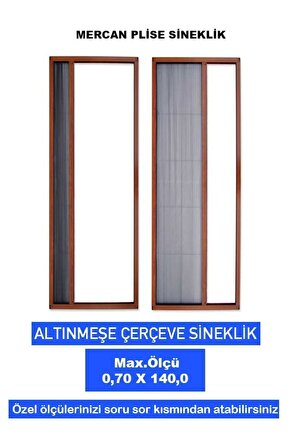 Mercan-plise Akordiyon Sürgülü Pencere Sineklikleri En-0.60 B0y-130.0