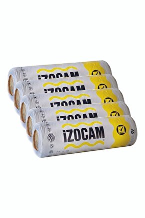 Izocam Camyünü 10 Cm. Çatı Şiltesi Folyosuz 48m2  5 rulo (1 rulo = 120 Cmx8 Mt)