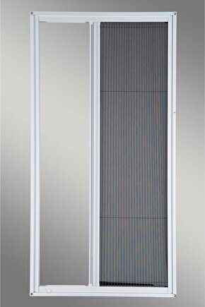 70x175cm Pileli-plise Sineklik-Beyaz Pilise-Pileli Sineklik