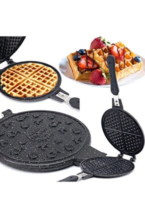 Lüks Granit Ocak Üstü Waffle Tavası