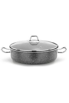 3 mm Granit Maxi Basık Tencere 36 cm