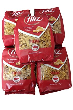 Filiz Yüksük Makarna 500 gr 5 Li Paket
