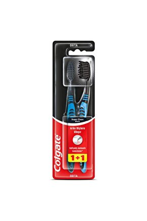 Diş Fırçası Super Clean Black 1+1 Orta