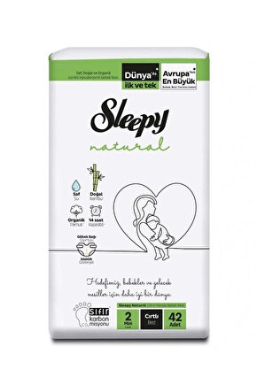 Natural No: 2 Cırtlı Bebek Bezi 42 Adet 8681212060369