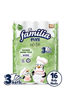Plus Natural Penguen Gofrajlı 16lı Havlu Kağıdı