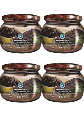 Baharatlı Ezme Siyah Zeytin 340 Gr Cam 4lü