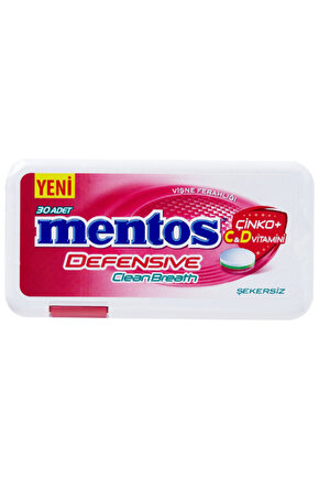 Defensive Clean Breath Vişne Aromalı Tatlandırıcılı Tablet Şekerleme 21 g x 12 Adet