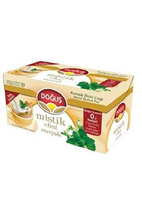 Doğuş Stevyalı Mistik Chai 10 Kutu 20li Süzen Poşet Sallama Bitki Çayı