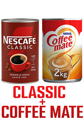 Classic Teneke Kutu 1000 gr Coffee Mate 2000 gr Kahve Kreması