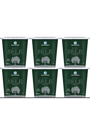 Doğal Kuru Sele Siyah Zeytin 800 gr X 6 Adet