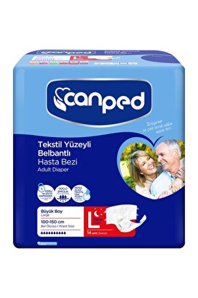 Hasta Bezi Yetişkin Bel Bantlı L - Large - Büyük Boy (GECE) 14 Adet Tekli Pk