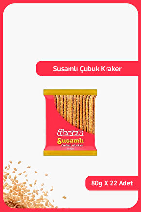 Susamlı Çubuk Kraker - 80 gram - 22 Adet