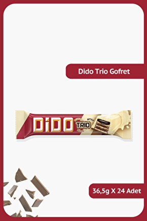 DİDO Trio - Beyaz, Bitter, Sütlü - 36.5 gram - 24 Adet