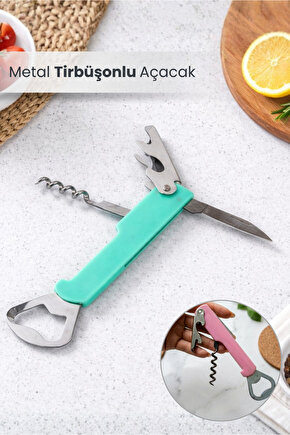 Metal Çok Amaçlı Tirbüşonlu Açacak