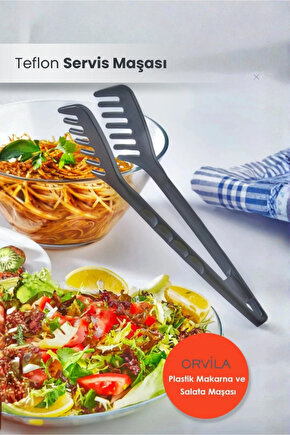 Yanmaz Yapışmaz Yüksek Isıya Dayanıklı Makarna ve Salata Servis Maşası