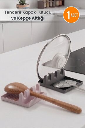 Tencere Kapak Tutucu ve Kepçe Altlığı - Kaşıklık