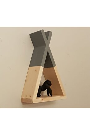 Antrasit Gri Kızılderili Mini Çadır Rafı