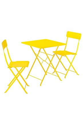 katlanabilir masa ve katlanabilir sandalye seti, antrasit, mindersiz, 2 sandalyeli, kare