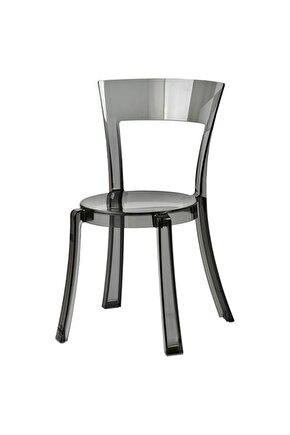 - STEIN, plastik sandalye, şeffaf gri