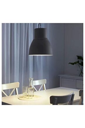 Hektar Sarkıt Lamba, Koyu Gri, Yemek Masası Ve Bar Masası Lambası 38 Cm