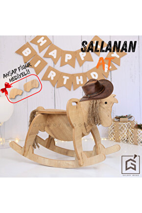 Ahşap Dekoratif Sallanan At, Sallanan Çocuk Oyuncak, Bebek Oyuncakları, Montessöri