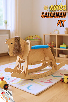 Sallanan At-Ahşap At-Sallanan Oyuncak