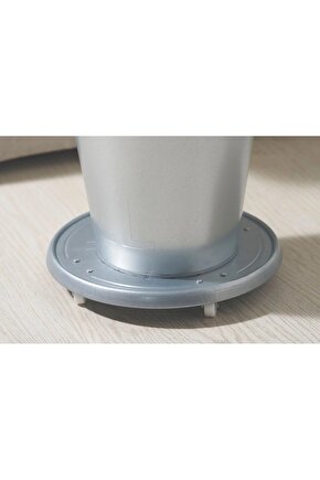 QUİCK Çelik Tekerlekli Saksı Altlığı Çap 31 Cm Saksı Altı Metal Damacana Altlığı Yükseklik 5 Cm