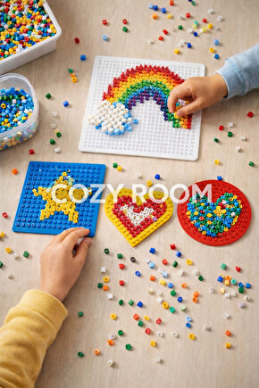 COZY ROOM, PYSSLA boncuk kalıbı, çeşitli renkler, 4 parça