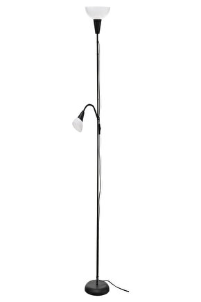 Siyah Beyaz Elegant Yer ve Okuma Lambası 178 cm Lambader