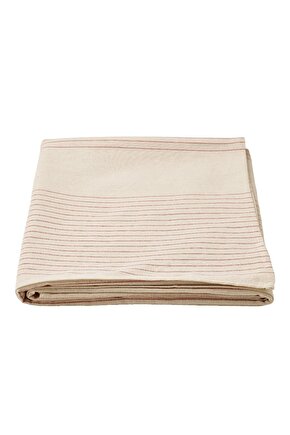 İKEA Vippstarr Masa Örtüsü Şerit Deseni Kırmızı-Natürel 150x150