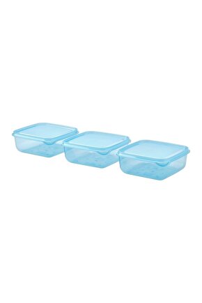 Pruta Plastik Saklama Kabı Seti Mavi 0,6 Lt 3 Parça 10597103