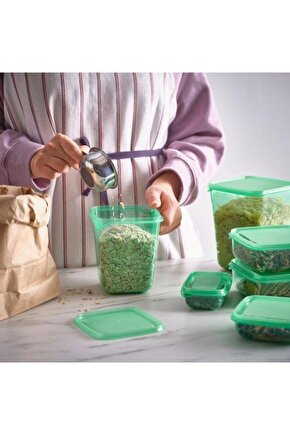 Pruta Plastik Saklama Kabı Seti Yeşil 10597099