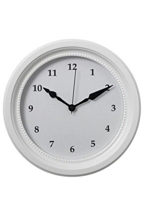 Beyaz Duvar Saati Beyaz Efsanesöndrum Çap: 35 Cm Klasik Yuvarlak 35 cm