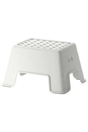 Tabure Basamak 44X35X25 cm İkea Kaymaz Taban Tabure Beyaz Renk Plastik