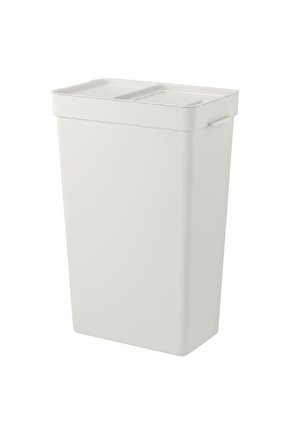 Hallbar 35 Litre Çöp Kutusu, Atık Ayırma, Çamaşır Ayırma Kutusu Açık Gri