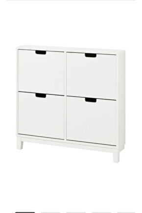 STALL AYAKKABI DOLABI BEYAZ 96X17X90 cm 4 bölmeli