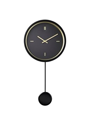 Stursk duvar saati, siyah-altın rengi, 26cm