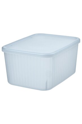 Rykta Kapaklı Kutu Şeffaf Gri-Mavi 18x24x12 Cm3.5 Lt 80533198