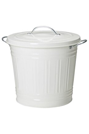 Beyaz Knodd Çöp Kutusu 16 Litre, Çelik,