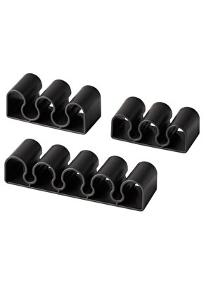 COZY ROOM - KALKSTUFF kablo tutucu, düzenleyici, koyu gri, 3lü set