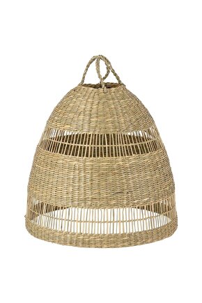 Torared Sarkıt Lamba Abajur Başlığı, Deniz Sazı, 36 Cm
