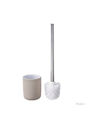 Ekoln Stoneware Seramik Tuvalet Fırçası Bej