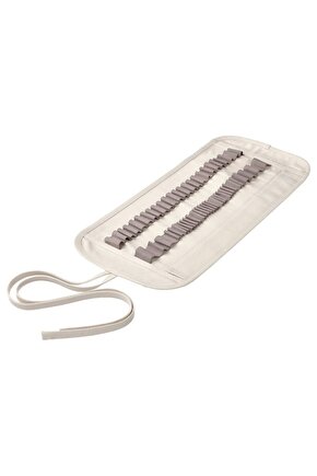 SOLFÅGEL bej 46x21 cm katlanır kalem kutusu