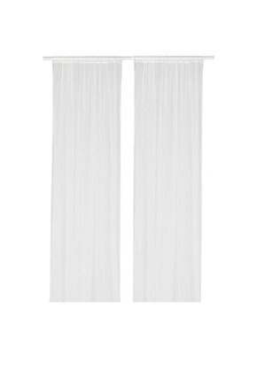 Lıll tül perde2 kanat, beyaz 280x300 şeffaf kumaş polyester