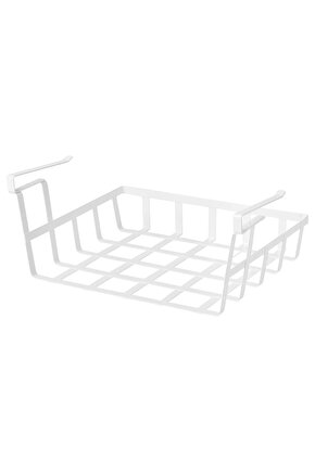 Asılabilir Dolap Düzenleyici 36x26x14 Cm İkea Dolap Askısı Metal Sepet Beyaz