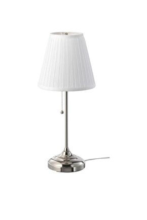 Arstıd abajur beyaz-nikel kaplama gri rengi 55cm