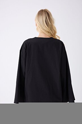 Önü Baglamalı Beyaz Fırfırlı Kimono