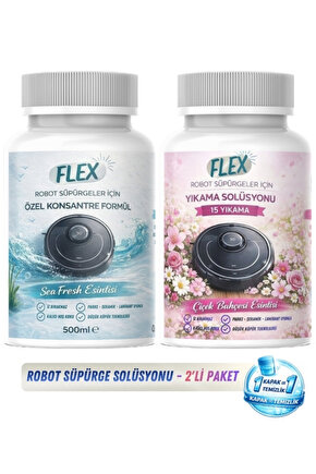 2li Robot Süpürge Deterjanı Sea Fresh + Kar Çiçeği 500 Ml