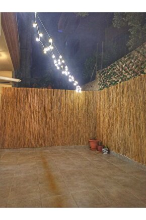 225CM Yükseklik X 300CM Genişlik Doğal Bambu Kamış Hasır Çit Dekoratif Bahçe Balkon ve Duvar Çiti .