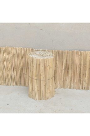 20cm x 2Metre Bambu Kamış hasır Çit, Misina İpli Doğal Dekorasyon, Balkon ve Bahçe Çiti